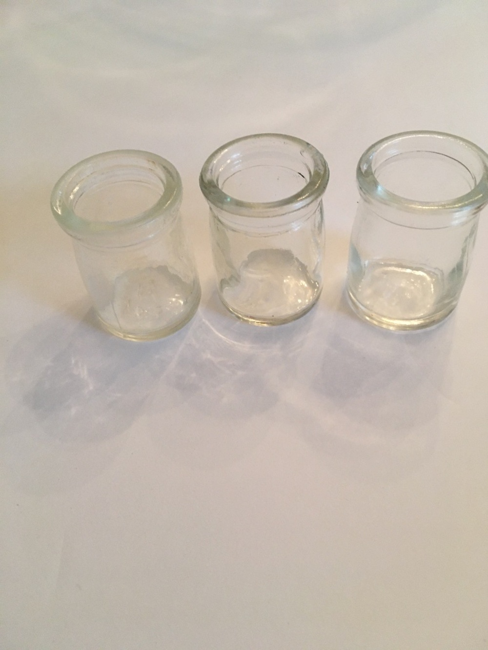 Vintage Creamers Set of 3 Glass EUC Unbranded